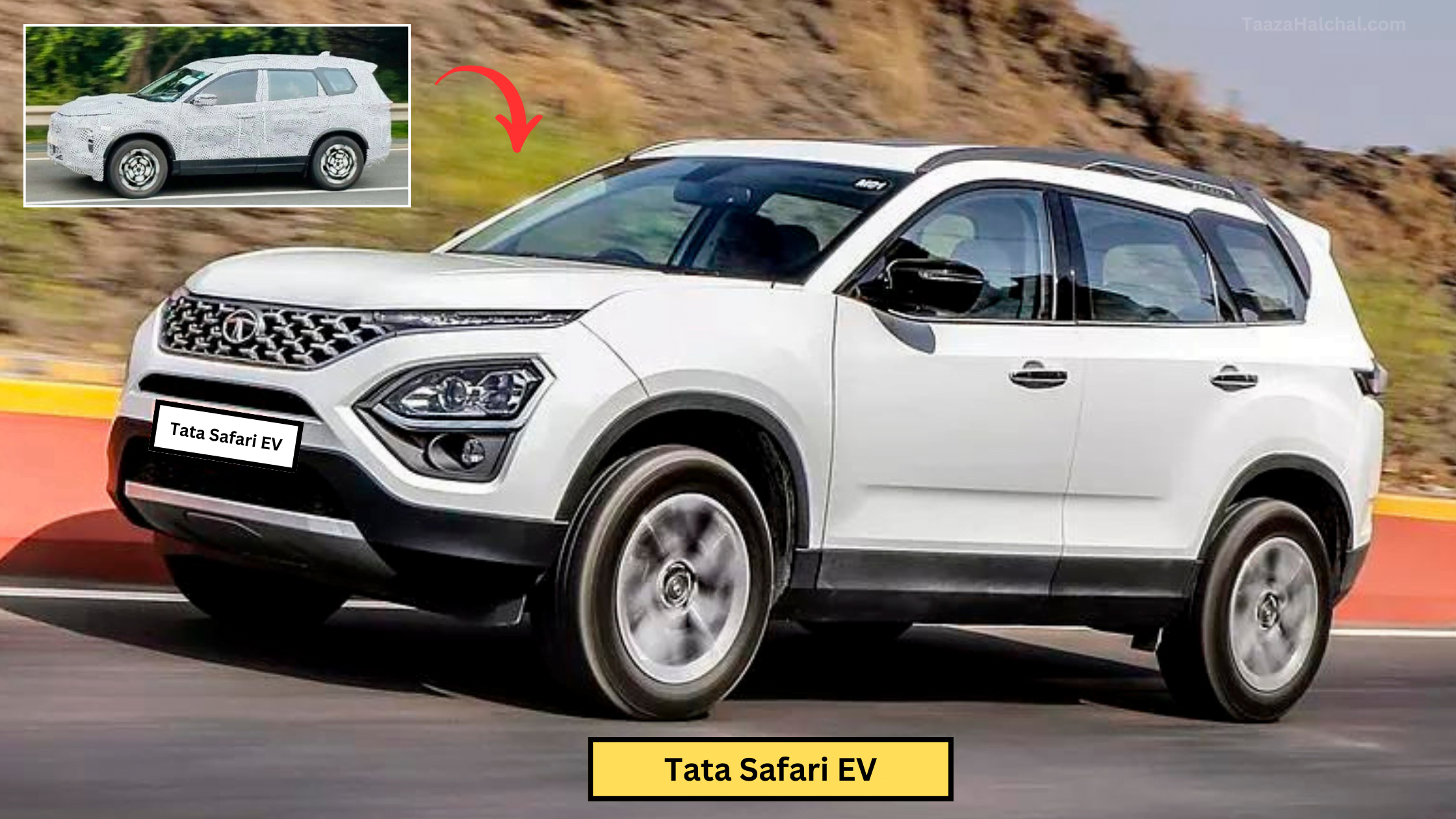 Tata Safari EV Price: टाटा सफारी EV टेस्टिंग के दौरान हुई स्पॉट, 500km की रेंज के साथ मिलेंगे ढेर सारे फीचर्स !