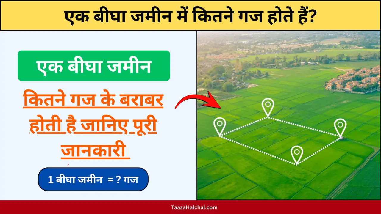 एक बीघा जमीन में कितने गज होते हैं