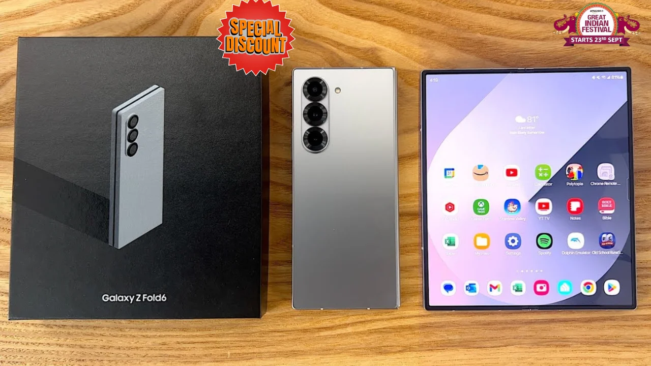 Samsung Galaxy Z Fold 6 Amazon Sale: सैमसंग के फोल्डेबल फोन पर पर भारी छूट, जानिए डील डिटेल्स