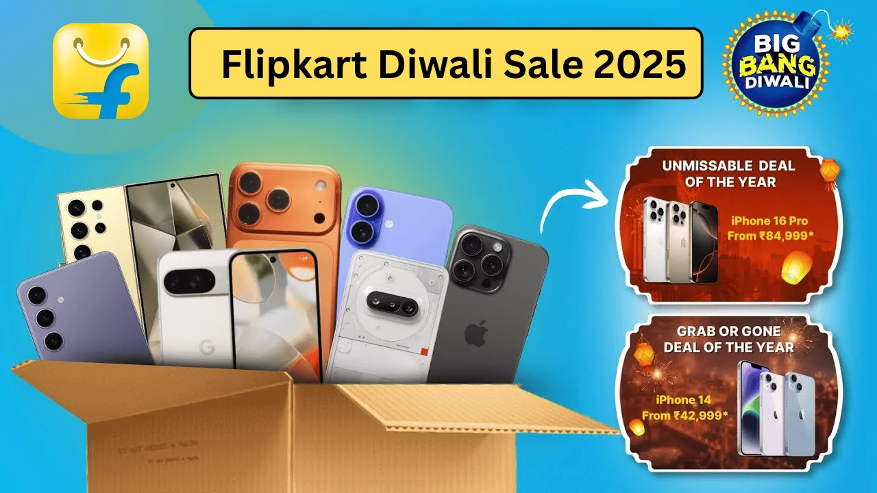 Flipkart Diwali Sale 2025: iPhone 16 Pro Max से Vivo X200 FE तक टॉप 5 डील्स, बचाएं 20 हजार रूपये तक